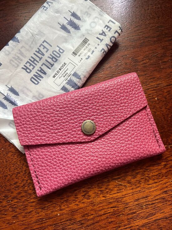 Portland Leather Handbags - Portland Leather wild rose envelope wallet NWT